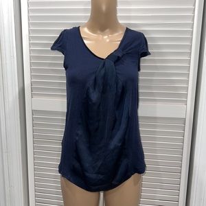 MNG by Mango navy blue blouse